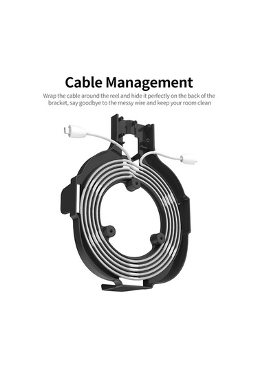 Novahub Duvara Monte Eero Pro 6 Yönlendirici Askısı - Siyah/beyaz, Çıkarılabilir Fiş Tutucu, Kablo Saklama, Vidalı/vidasız Montaj