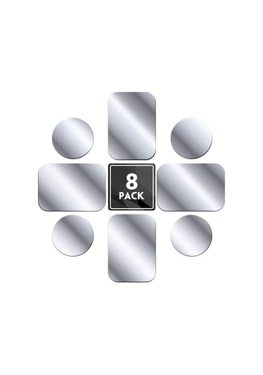 Yingfu 8'lü Metal Plaka Seti, Yapışkanlı İnce Metal Mıknatıs, Telefon Tutucu İçin Diğer