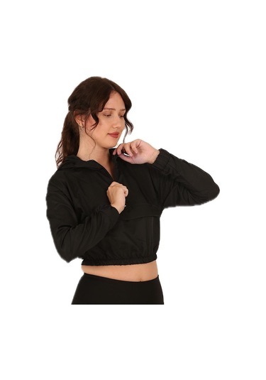 Scorp Alice Crop Kapüşonlu Kadın Sweatshirt Siyah