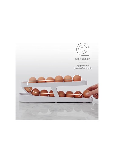 Yumurta Tutucu Buzdolabı Yumurta Tepsisi, Buzdolabı Düzenleyici, Otomatik Yuvarlanan Yumurta Tutucu 2 Katmanlı Otomatik Yuvarlanan Yumurta Dağıtıcı Yumurta Dağıtıcı Yumurta Saklama