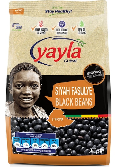 Yayla Gurme Siyah Fasulye 500 G
