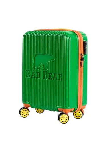 Bad Bear Logo Suitcase 23.01.80.003y Yeşil Kabin Küçük Boy Tekerlekli Abs Valiz 40 Lt. Yeşil