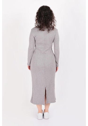 Busem W0011297 Kadın Elbise Gri Melanj