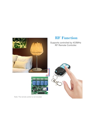 Hallow Tuya Wifi + Bt 433mhz Akıllı Uzaktan Kumanda Kablosuz Koyu Yeşil