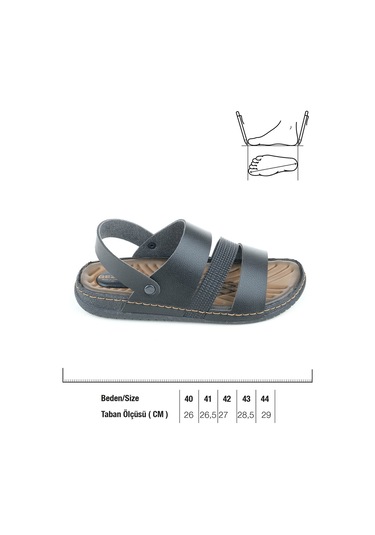Gezer Yazlık Erkek Sandalet Terlik GT2YME.11651.00.010.0C Siyah