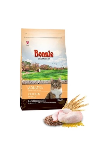 Bonnie Tavuklu Yetişkin Kedi Maması 1,5 Kg