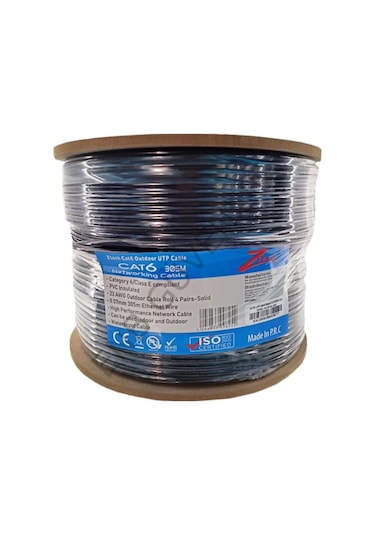 Ztech Cat 6 Kablo 23 Awg Yer Altı Siyah 305 Mt