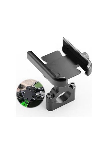 Ally Alüminyum Alaşım Bisiklet Motorsiklet Gidon Telefon Tutucu Siyah