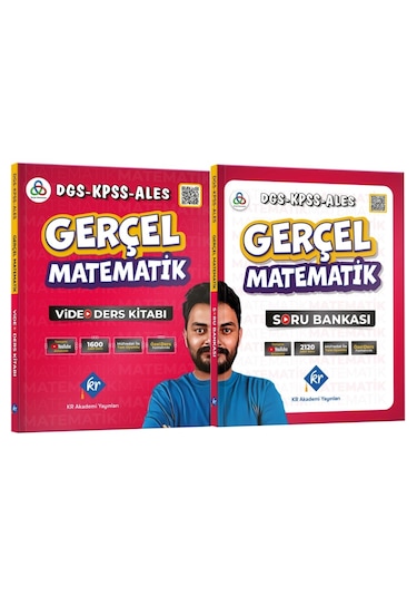 Gerçel Matematik DGS KPSS ALES Video Ders Kitabı ve Soru Bankası Seti KR Akademi