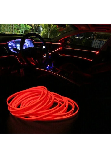 Kırmızı 5 Metre Neon Ip Torpido Ledi Oto Şerit Led