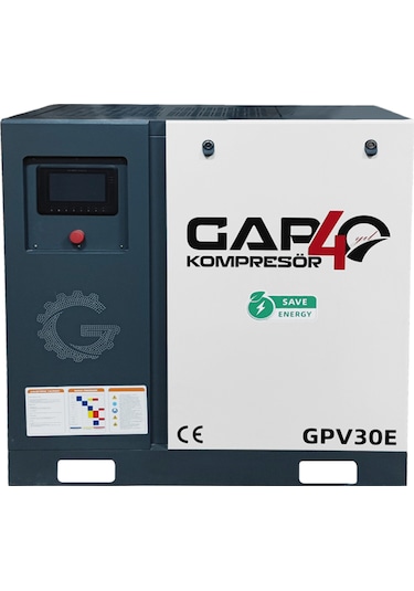 Gap Kompresör İnvertörlü Vidalı Hava Kompresörü 30 HP Tek Makine GPV30e