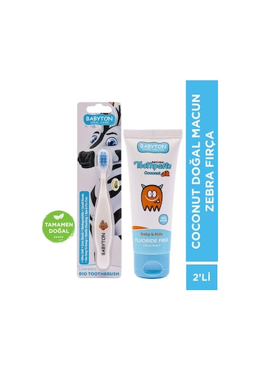 Set Hindistan Cevizi Diş Macun Ve Zebra Diş Fırça