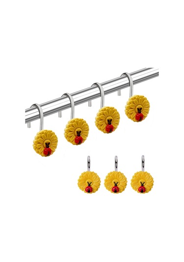 12 Adet Dayanıklı Metal Duş Perdesi Halkaları Kolay Kayan Duş Kancaları Duş Perdesi Dekoratif Duş Perdesi Kancaları Sarı 12 Adet Dayanıklı Metal Duş Perdesi Halkaları Kolay Kayan Duş Kancaları Duş Perdesi Dekoratif Duş Perdesi Kancaları Sarı