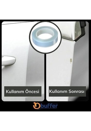 Buffer Şeffaf Su Geçirmeyen Dayanıklı Kolay Yapışan Çizilmeye Dayanıklı Oto Darbe Koruyucu Bant Mavi