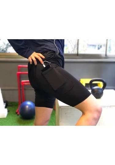 Mooly Unisex Koşu Ve Antrenman Sporcu Şortu 2 In 1 Siyah