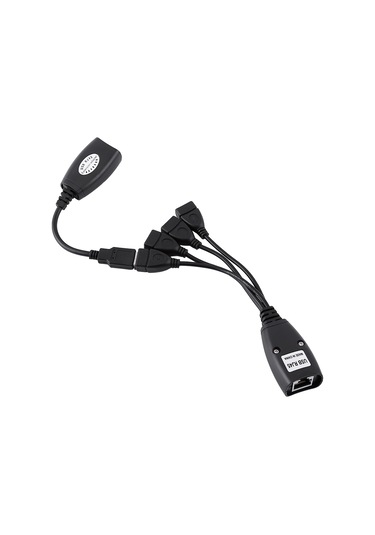 Shineyee 50m Uzunlukta 4 Usb Portlu Rj45 Ağ Kablosu İle Klavye, Fare, Yazıcı Uzatıcı - Usb 2.0 Destekli, Ek Güç Gerektirmeyen Hub