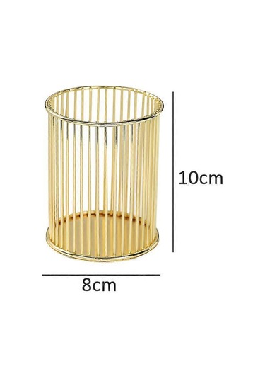 Ganzhoushop Kalemlik, Tel Metal Kalemlik, Kırtasiye Ve Masa Aksesuarları İçin Dekoratif Masa Depolama Düzenleyici Konteynerstil 3