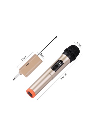 Taşınabilir Mini Alıcı 6.35mm Fiş Uyumlu El Kablosuz Mikrofon Uhf Dinamik Mikrofon