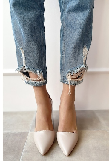 Shoetek Layla Stiletto Ten Cilt Şeffaf Ten Cilt