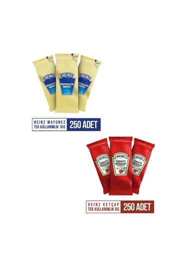 500 Adet Ketçap Sachet Pp Tek Tullanımlık 9 Gr X 250 Ve Mayonez Sachet Pp 10 Gr X 250