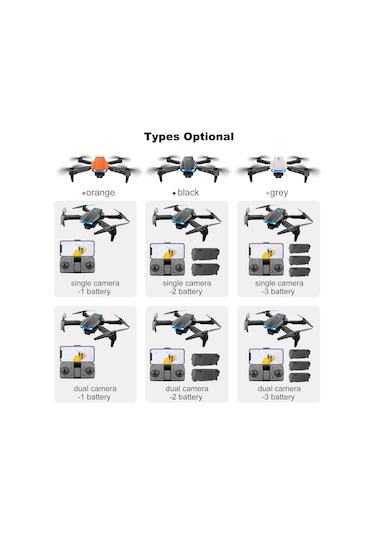 Samdoo K3 E99 Yükseltme 3 Yönlü Engellere Kaçınma Drone: 4k İki Kamera, İz Uçuş, 3d Devriş, Kol İle Fotoğraf, Çantılı Paket Turuncu, Tek Batarya