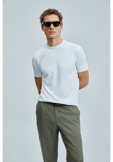 Lufian Tıno Erkek Modal Karışımlı Kazak Kırık Beyaz Kırık Beyaz 111090110100510 Kırık Beyaz