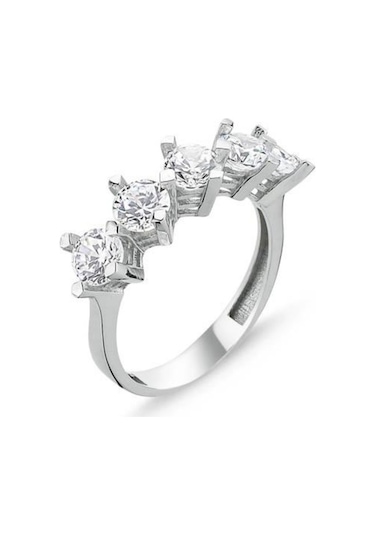 Brezza Lusso Jewelry Gümüş Zirkon Beştaş Bayan Yüzük