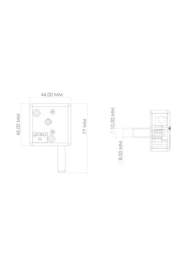 No-ray Noray Fotoselli Kapılar İçin Emniyet Kilidi Küçük