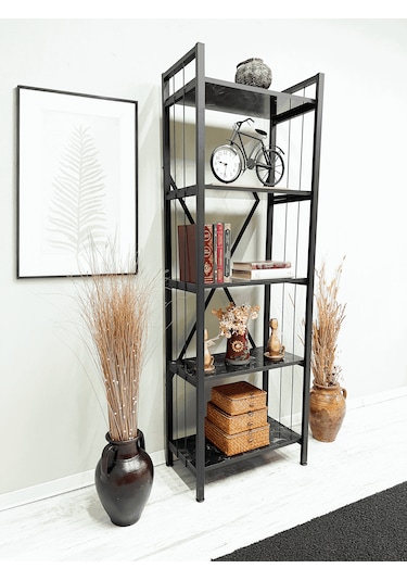 Tanraf Arya Telli Black Kitaplık