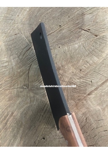 Dmr Karbon Çelik Kasap Satırı Kamp Satırı Ağzı Dönmez Çelik Satır 33cm 5,6mm Siyah