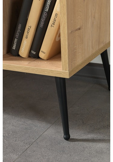 4110 Şile Metal Ayaklı Metal Kulplu 100 Cm Konsol - Tv Ünitesi - Yemek Odası Yunus - Safir Yunus - Safir