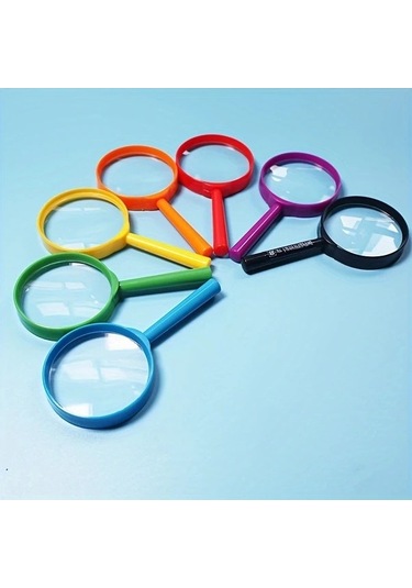 Trendooze 5 Adet Mini El Büyüteci Plastik Taşınabilir Mercek Outdoor Eğlence Aracı Sunshine022 Model