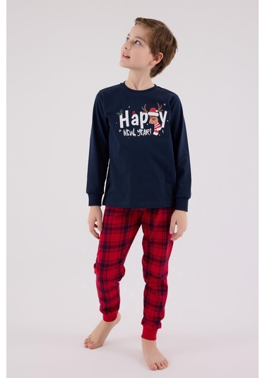 Rolypoly Erkek Çocuk Uzun Kol Pijama Takım Lacivert-1765 Lacivert