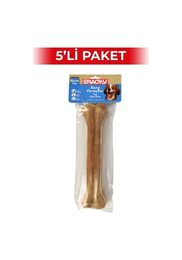 Snacky Natural Köpek Çiğneme Kemiği 25 Cm 5 Paket