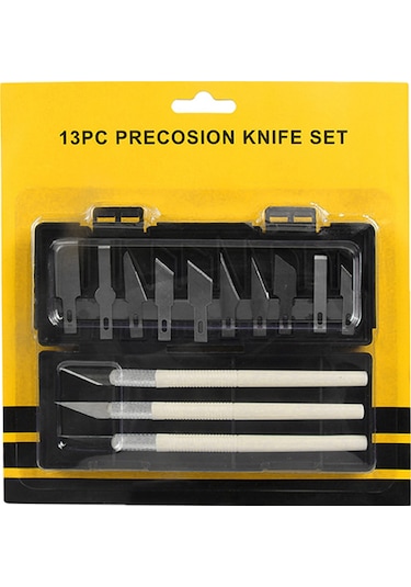 Konesam Stahl Gravür Aleti Seti - 3 Uç Ve 13 Bıçak, 3d Yazıcı Aksesuarı, Tam Donanımlı