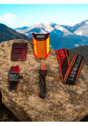 Forte Gt 6043 Bisiklet Arka Işık 4 Modlu 100 Lümen Usb Şarjlı Güçlü Arka Stop Sarı