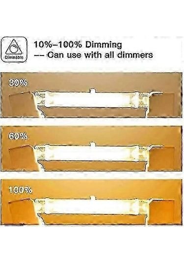 5'li R7s Halojen Ampul Seti 189 Mm 100 W 230 V, Bina Spotları İçin Kısılabilir - Kaiyi Diğer