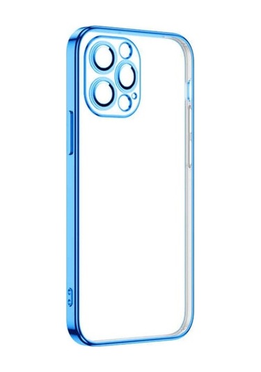 Apple Uyumlu iPhone 13 Pro Kılıf Zore Krep Kapak Mavi