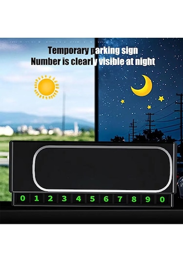 Premium Kaydırmalı Araç İçi Telefon Numaratör Park Numarası Parkmatik Araba Numaratör
