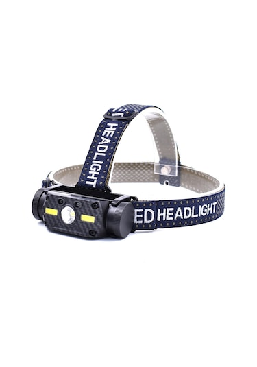 K68 Mini Led Kafa İşık Lambası Sensör Far 800lm Balıkçılık Fener Kamp Işık Lambası Siyah