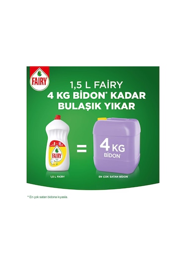 Fairy Limon Kokulu Sıvı Bulaşık Deterjanı 4 x 1350 ML
