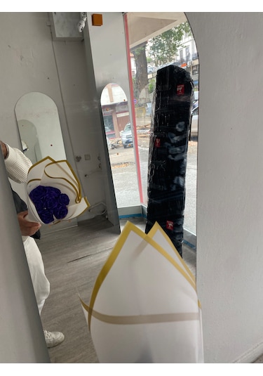 7'li Solmayan Lacivert Gül Buketi Lacivert