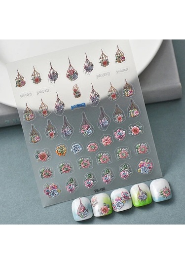 1 Adet Siyah Beyaz Yay Kelebek 5d Tırnak Çıkartmalar Nail Art Dekorasyon Kabartma Disney Karikatür Çiçek Nail Art Çıkartmalar Tırnak Malzemeleri Lanvender