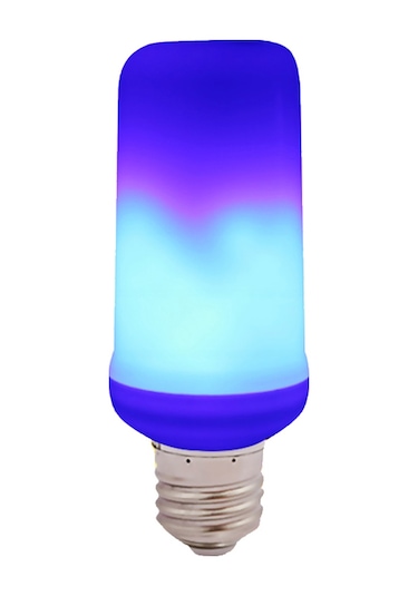 Monyee E27 Lamba Tabanlı Mavi Işıklı Dinamik Alev Efekti Dekoratif Işık - Bar, Bahçe Ve Çatı İçin Dekorasyon Işığı Mavi