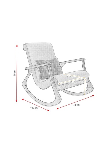 Asedia Ekol Dişbudak Naturel Sarı Sallanan Sandalye Berjer