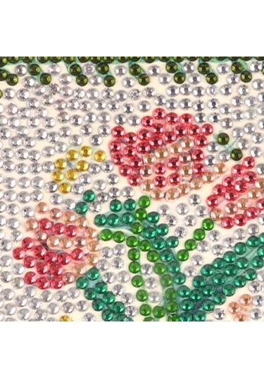 Elmas Boyama Coaster Seti Kullanımı Kolay Dıy Craft Çiçek Desenli Coaster Diğer