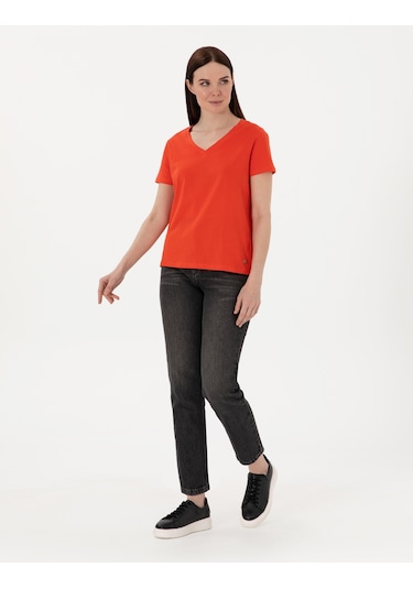 Pierre Cardin Kadın Kırmızı Tişört Basic 50305749-vr030 Kirmizi