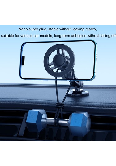 Magsafe Araba Manyetik Döner Ayarlanabilir Cep Telefonu Tutucu Mavi