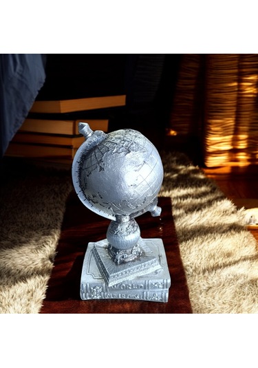 14cm-25cm Ebatlarında Kırılmaz Polyester,kitap Üstü Dünya Biblo