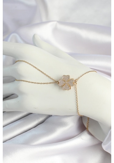 316l Çelik Gold Renk Zincirli Dönen Yonca Figürlü Şahmeran - Tj-sn653 Çok Renkli